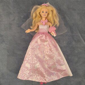 Girl's barbie doll w/ full accessories like new  12" high